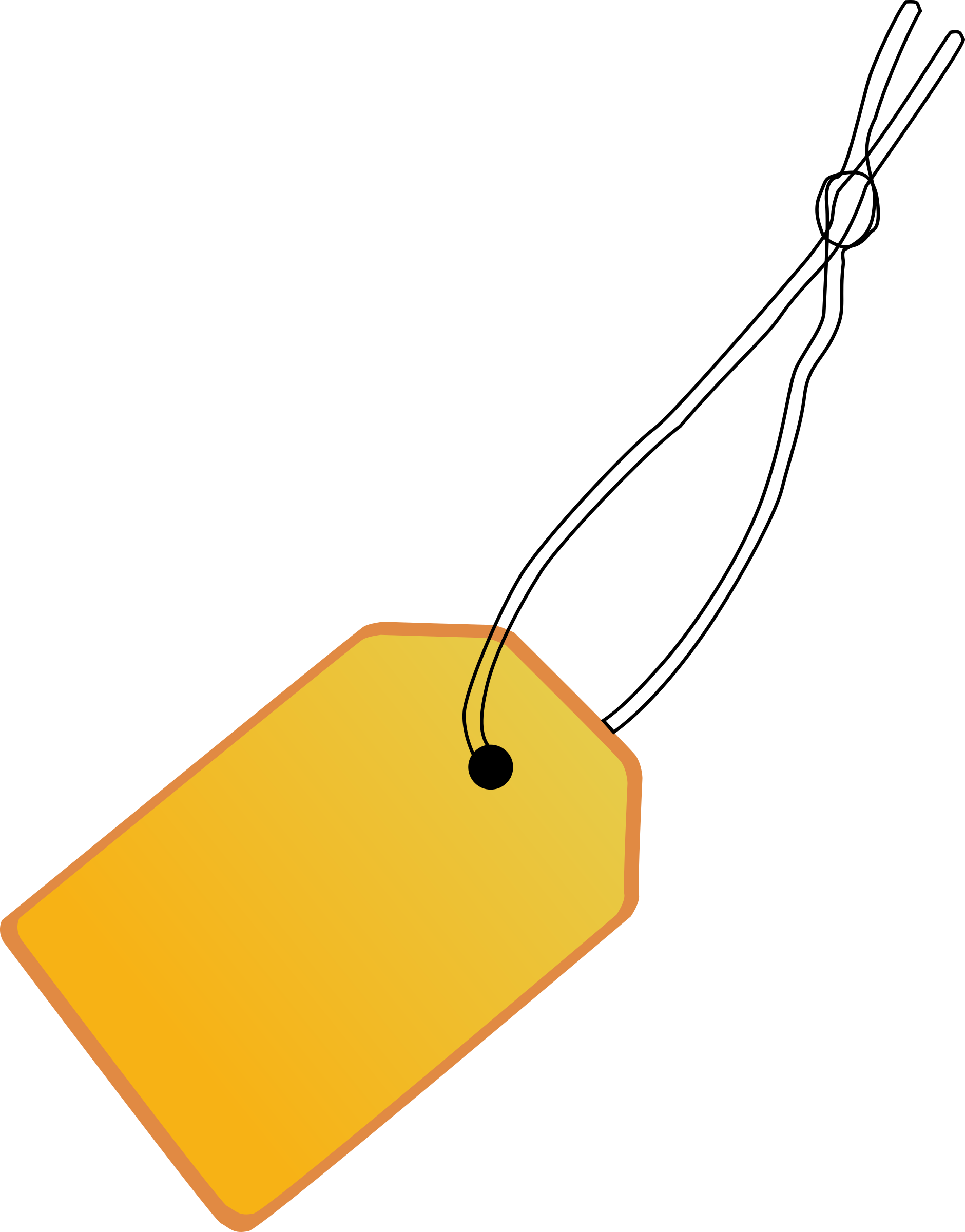 Label With String Vector Clipart Image - Label Clip Art (1880x2400), Png Download