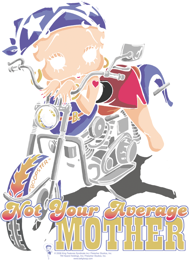 Betty Boop Not Your Average Mother Juniors Tank Sons - Cartoon (792x1097), Png Download