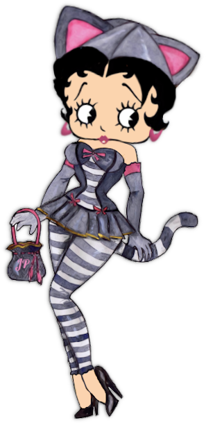 Betty Boop Cat Woman - Betty Boop (356x650), Png Download