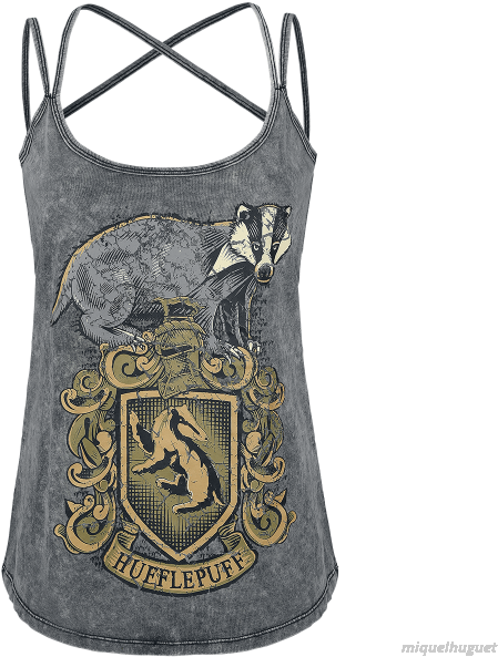 Wappen Harry Potter | Hufflepuff Mit Dachs Postkarte (600x600), Png Download