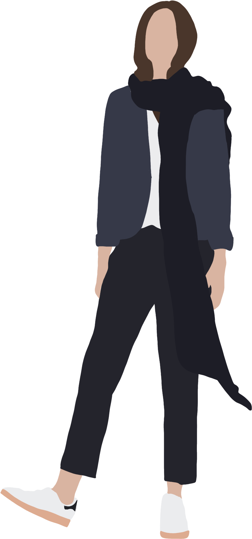 People Flat Illustration On Behance - Illustration (1536x2048), Png Download