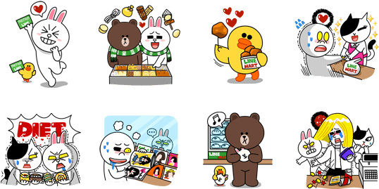 Download Them Like Any Other Stickers, And Use Them - Line Character Sticker Png (562x300), Png Download
