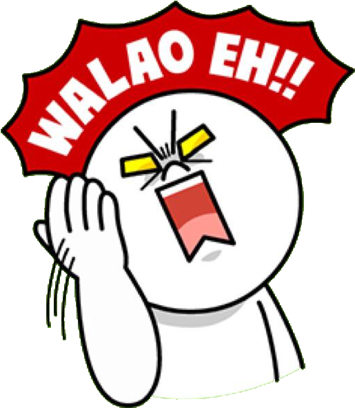 Line Messenger Singapore Malaysia Walao Eh - Line Sticker Singapore (570x640), Png Download
