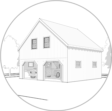Timber Frame Kits Thumbnail Barns And Garages - Garage (640x450), Png Download