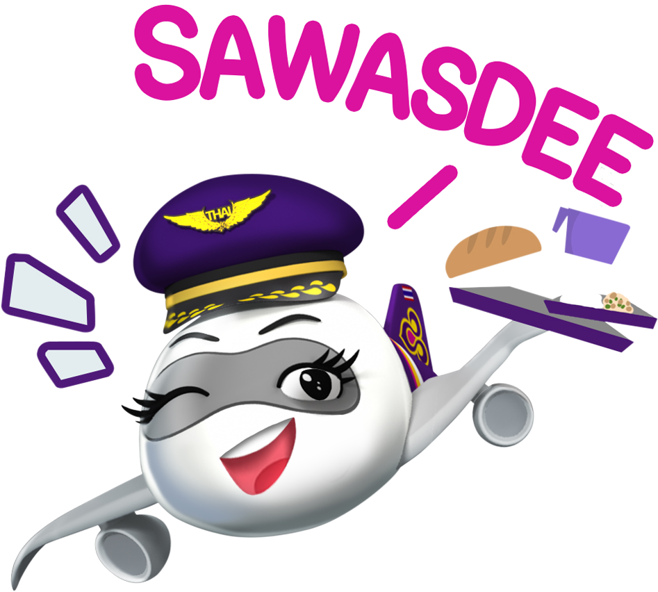 And “sticker Shop,” Then Search For Thai Official Accounts - Thai Airways Sticker (1000x1000), Png Download