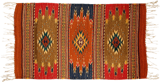 Zapotec Wool Rug - Mexican Textiles (550x296), Png Download