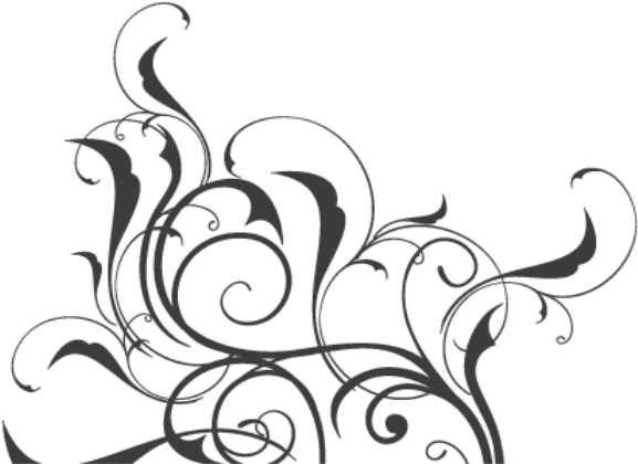 Butterfly Flourish Hi - Flourish Png (600x532), Png Download