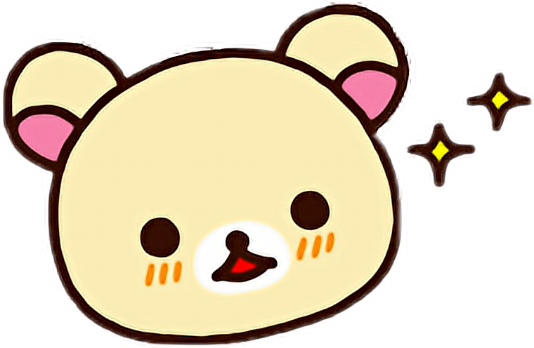 Kawaii Transparent Korilakkuma - Korilakkuma Sticker (760x496), Png Download