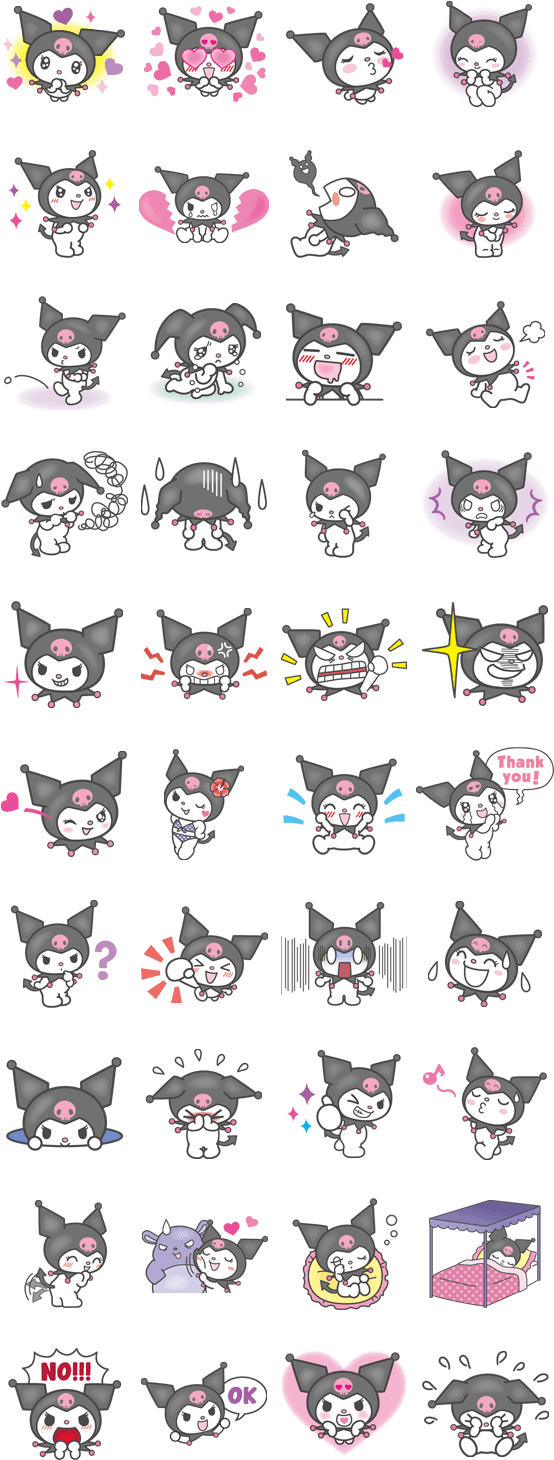 pics Kuromi Png Sticker sanrio kuromi line stickers png