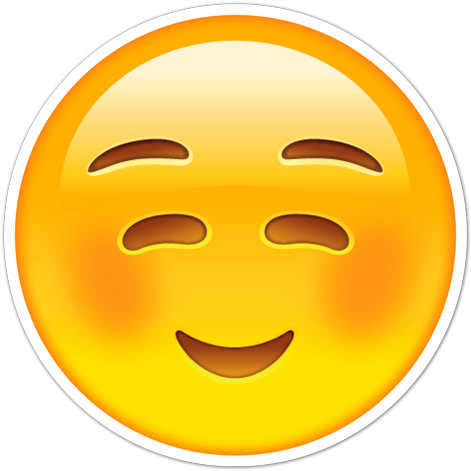 Emoji Sonriente Sonrojada - 😉 Png (490x490), Png Download