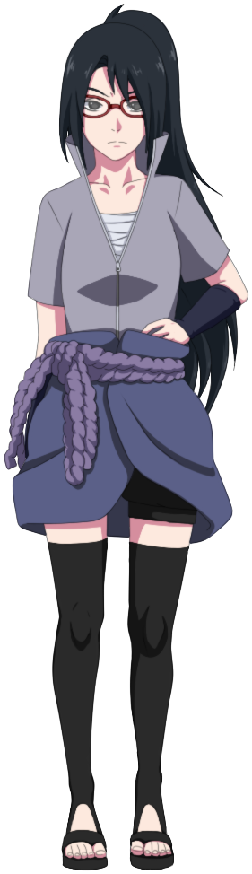 Older Sarada With Sasuke's Shippuden Outfit - Imágenes De Sarada Uchiha (319x1000), Png Download