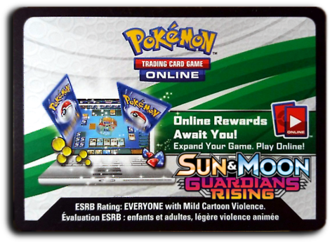 Pokemon Tcg Online Sun And Moon Guardians Rising Booster - Pokemon Code Card (480x358), Png Download