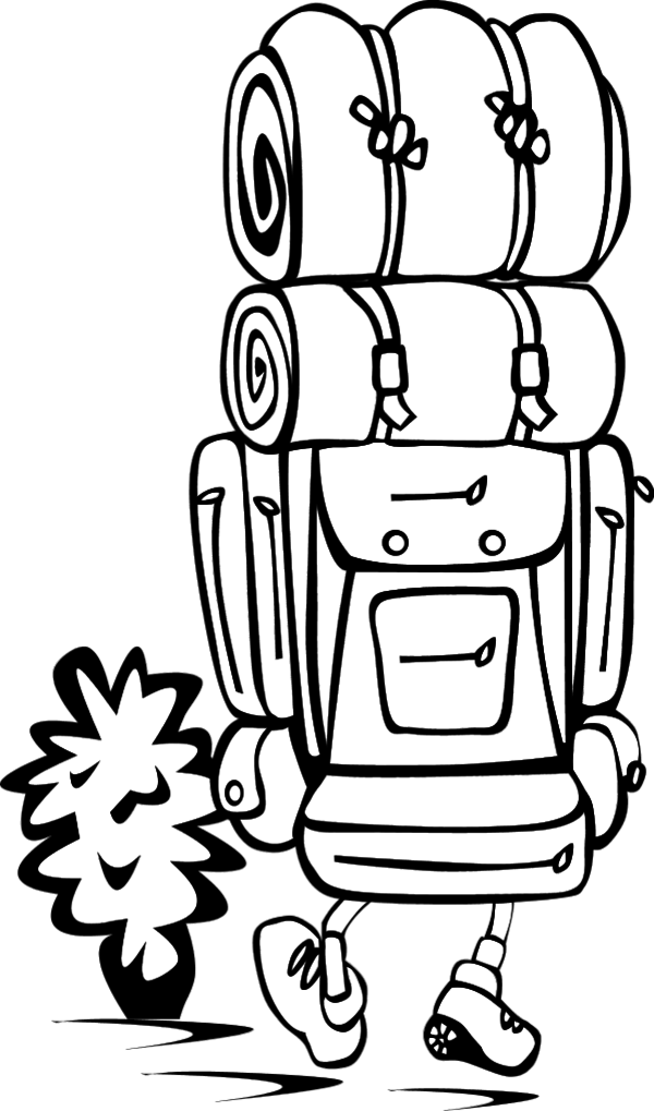 Person - Backpacker Clipart (600x1019), Png Download
