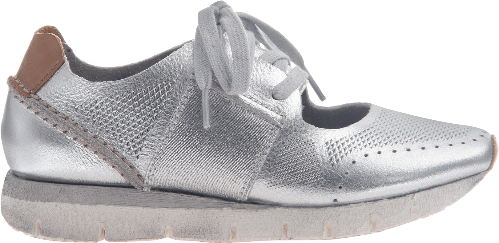 Star Dust Women's Sneaker In Silver Side View - Women's Otbt Star Dust Sneaker Silver Leather (1782x1782), Png Download