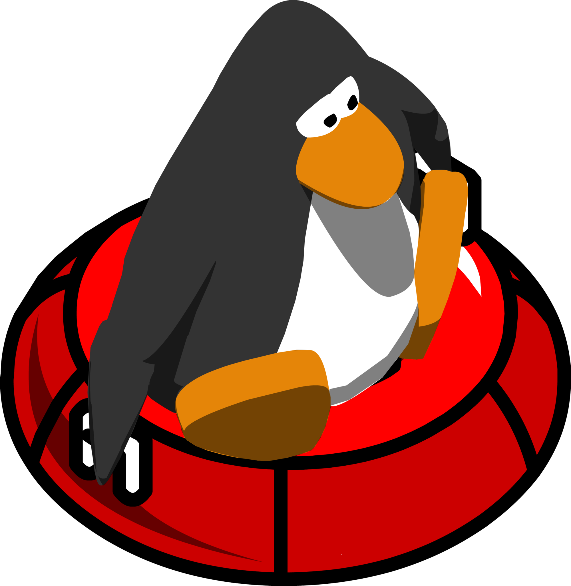Sled Racing - Club Penguin Tube Race (2000x2050), Png Download