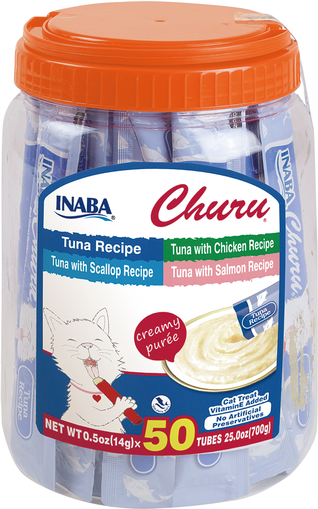 Churu Tuna 50 Tubes - Inaba Churu Cat Tuna (1000x1000), Png Download