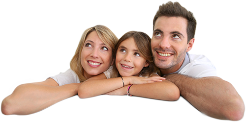 Family Looking Up - Family Looking Up Transparent (500x249), Png Download