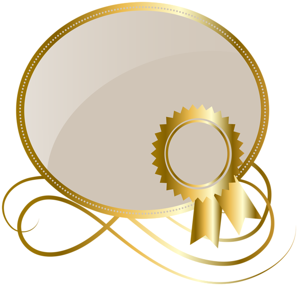 Cream Png Image Gold Seal Pinterest - Luxury Clip Art (600x576), Png Download