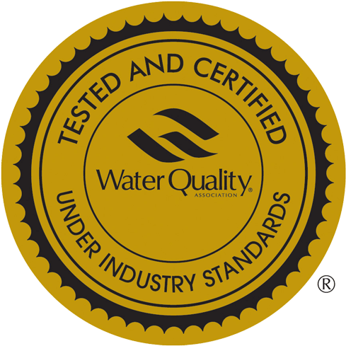 Water Quality Association Gold Seal - Water Quality Association Wqa (500x502), Png Download