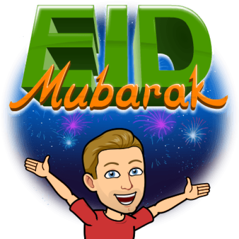 Users Can Adorn Their Snaps With All Manner Of Stickers - Eid Mubarak Saying In Cartoon (500x500), Png Download
