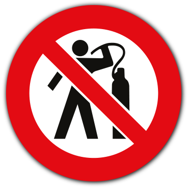 Use Of Compressed Air To Dust Body Prohibited Safety - Do Not Use Compressed Air For Cleaning (400x400), Png Download