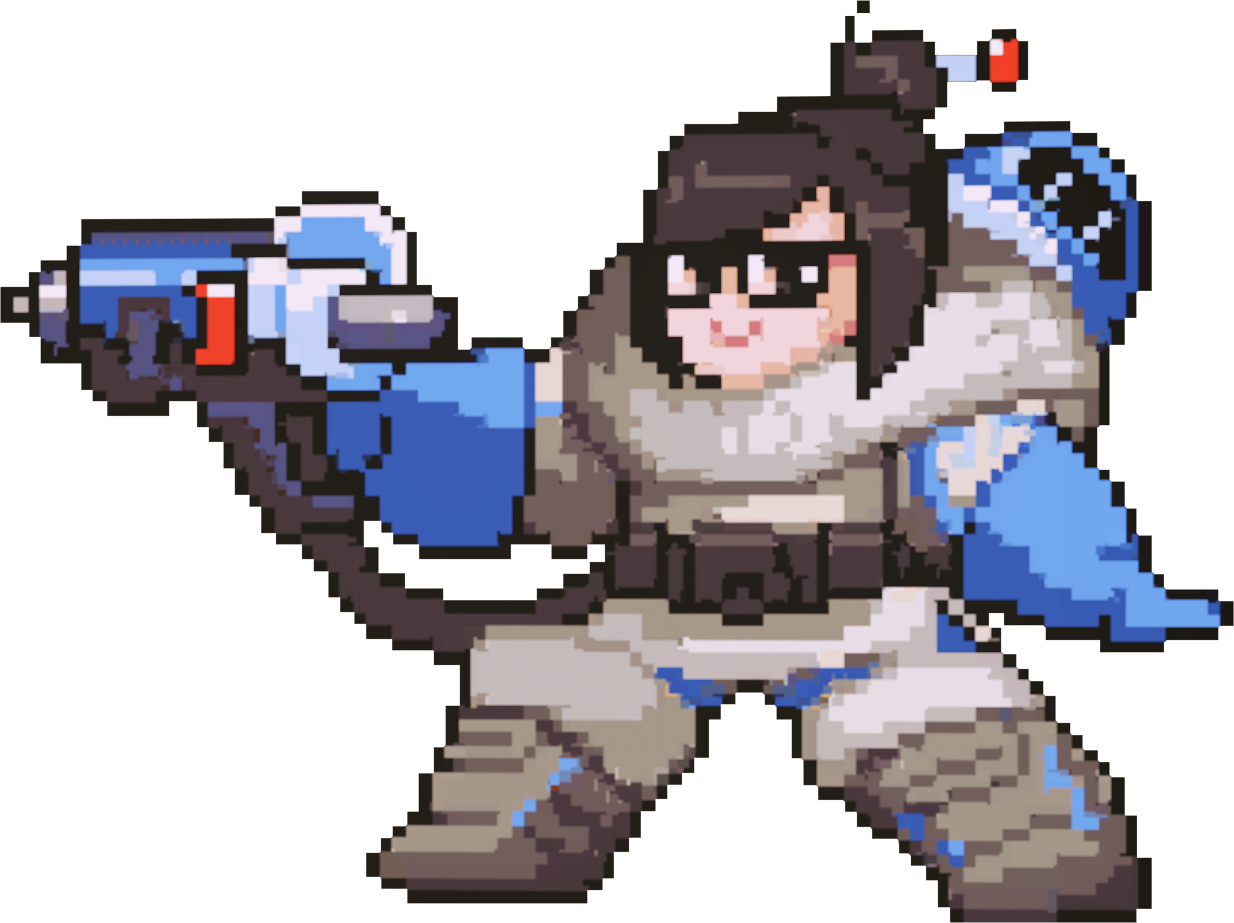 Overwatch Mei Pixel Spray (2517x1882), Png Download
