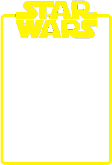 4x6 Star Wars Photo Overlay Logo On Bottom - Paper Product (606x665), Png Download