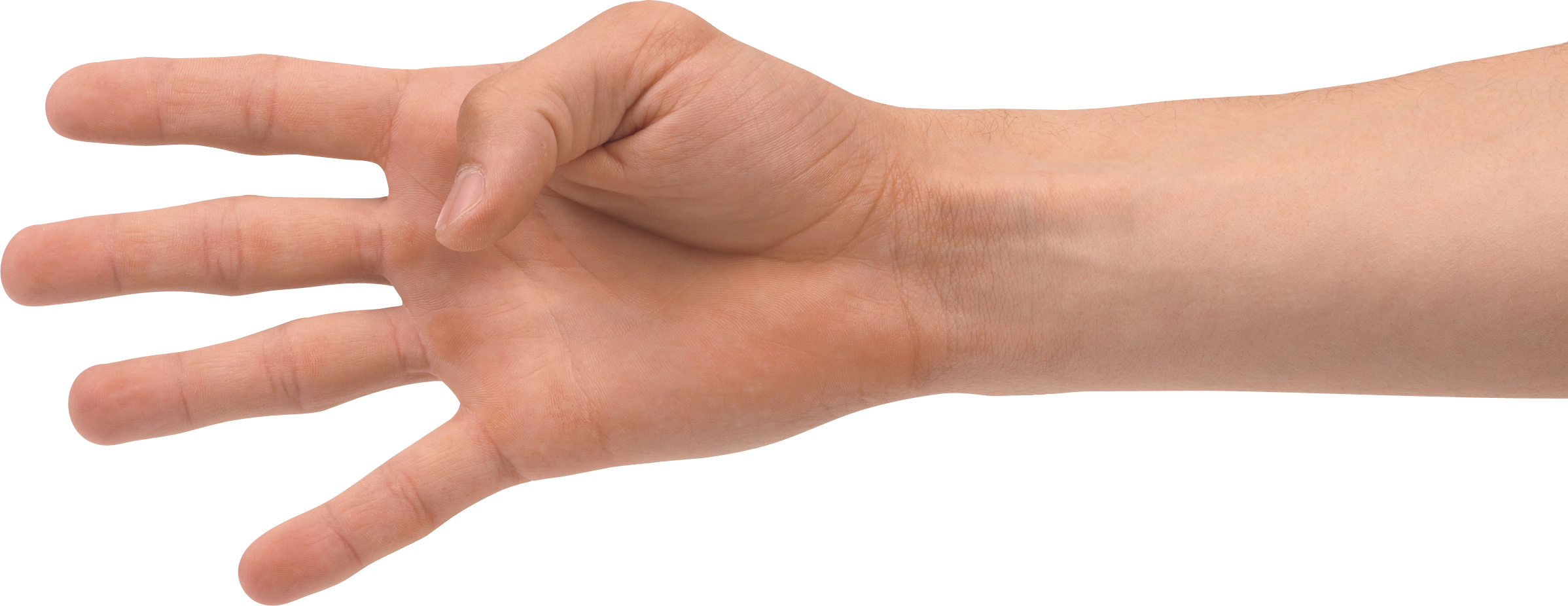 Hands Png, Hand Image Free - Hand Four Fingers Png (2396x926), Png Download
