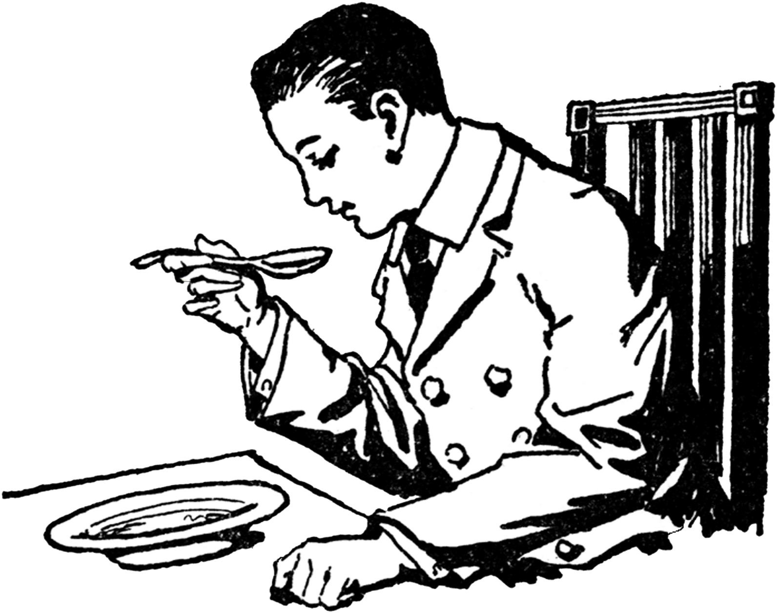 {click To Download/save Png Image} The Above Image - Drawing Of A Man Eating (1600x1260), Png Download