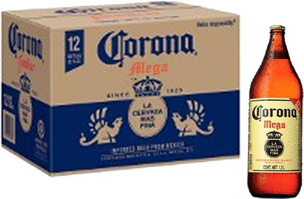 Corona Mega Botella 01 - Corona Familiar 32 Oz 12 Pack (695x447), Png Download