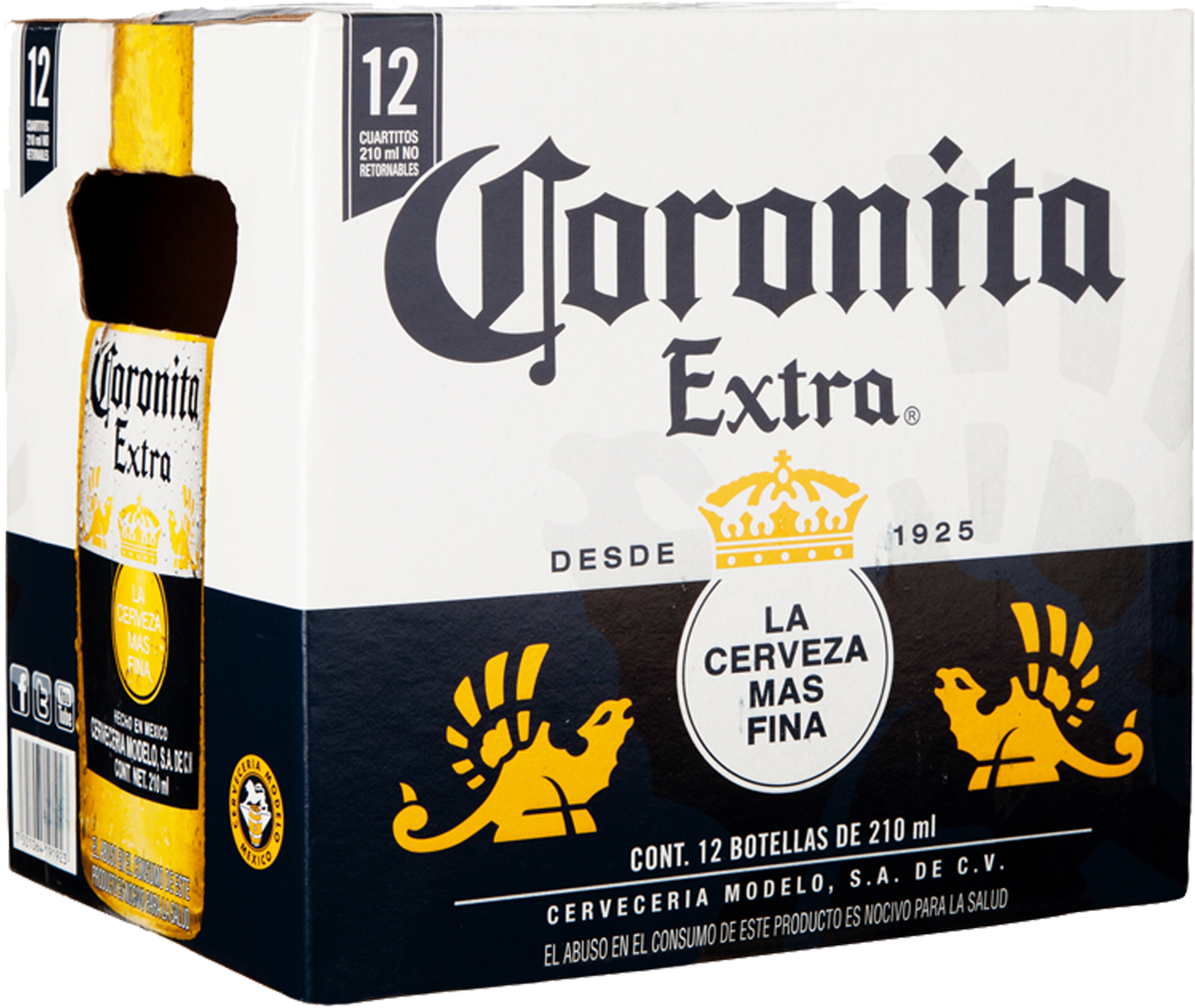 Coronita Beer 210ml 12 Case - Corona 12 Pack 12 Oz Bottle (1600x2000), Png Download