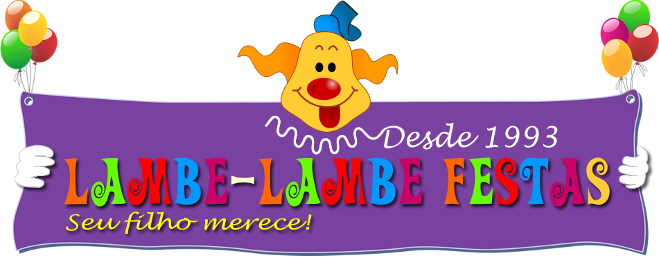 Lambe Lambe Festas - Cartoon (951x372), Png Download