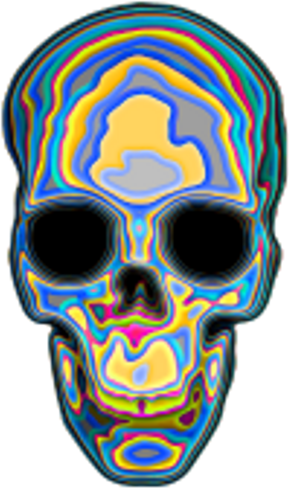Collection Of Free Transparent Skull Trippy Download - Trippy Skull (1024x1024), Png Download