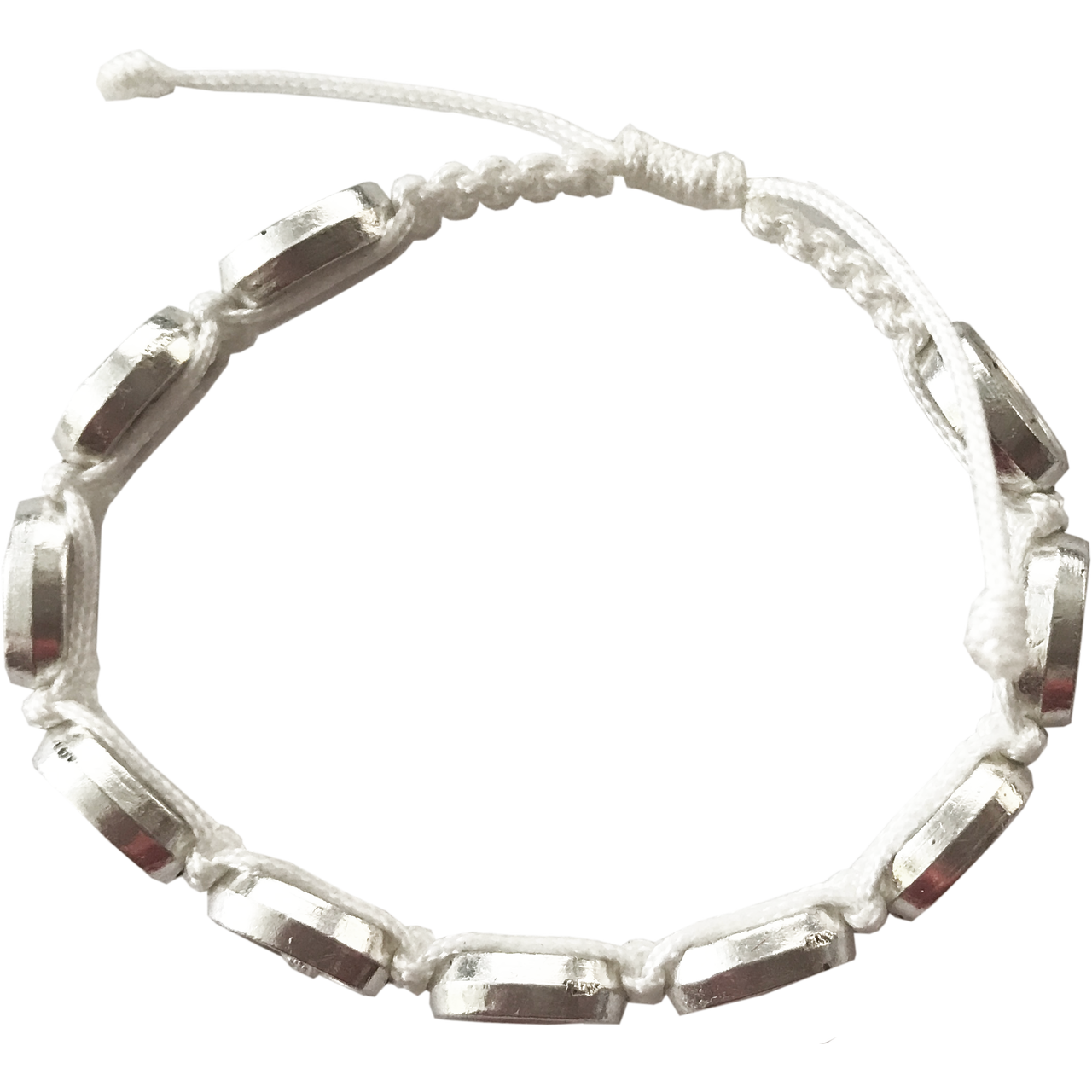 White Holy Firsaint Communion Slipknot Bracelet - Necklace (1280x1280), Png Download