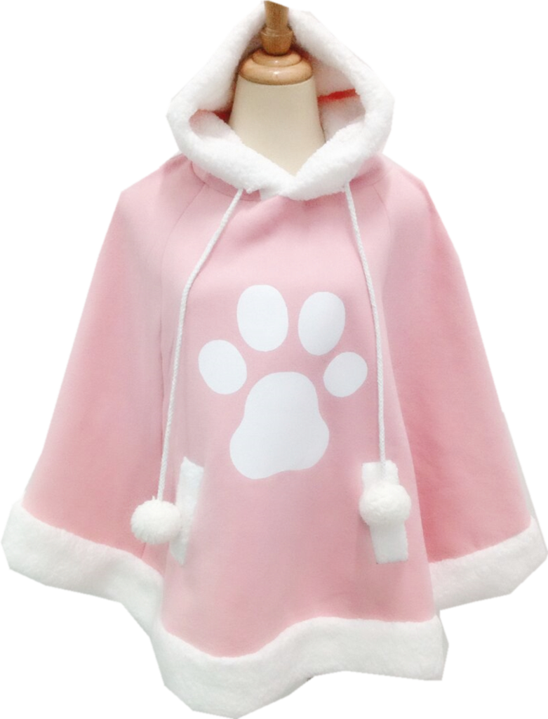 Kawaii Cat Hoodie Cloak Cape Sp168284 - Hoodie (781x1024), Png Download