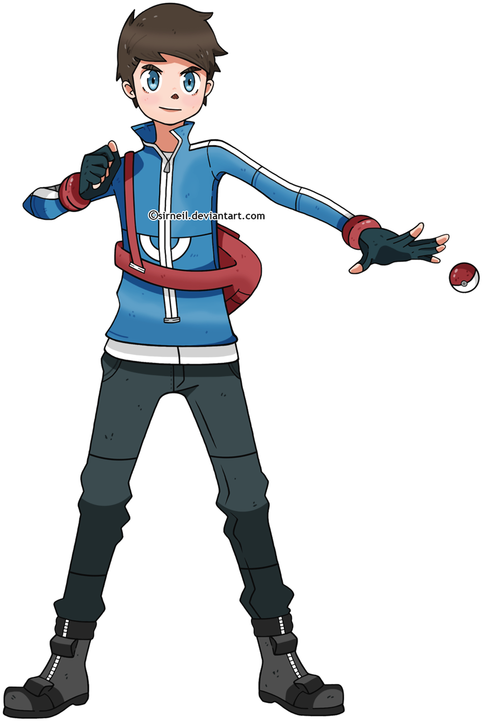 Male Pokemon Trainer By Sirneil-d6wip2a - If Australia Was A Pokemon Region (980x1465), Png Download