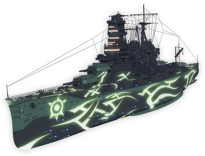 Kirishima2 S2 - World Of Warships Arpeggio Of Blue Steel Ships (668x508), Png Download