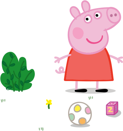 The Fun Doesn't Stop Here - Peppa Png (413x447), Png Download