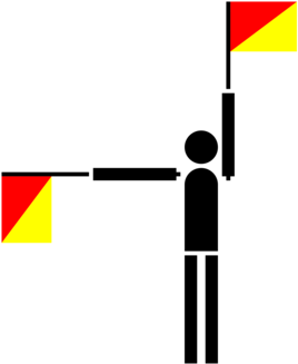 Flag Semaphore International Maritime Signal Flags - Semaphore Flags P (374x340), Png Download