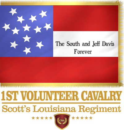 History Of The Confederate Flag - 1. Louisiana-kavallerie Duschvorhang (400x420), Png Download