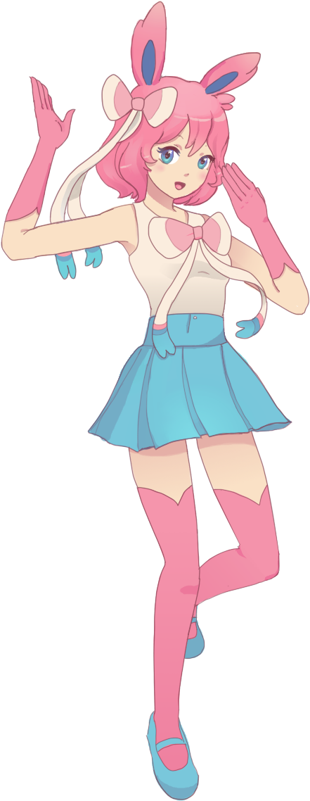 Sylveon Trainer By Littlemiss - Sylveon (566x1158), Png Download