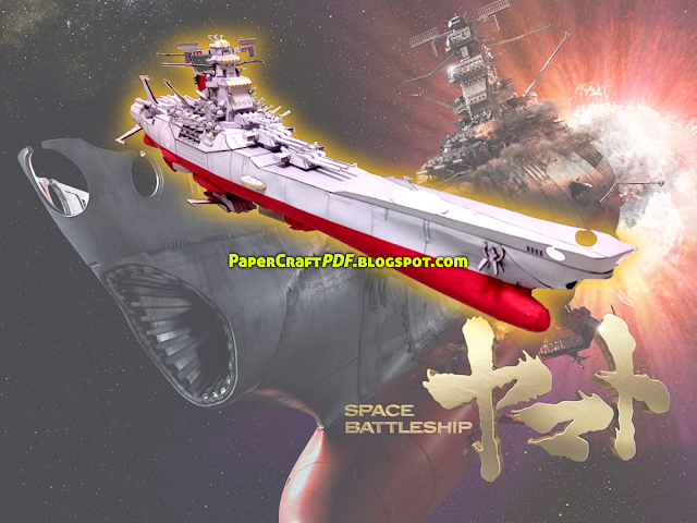 Download Space Battleship Yamato Papercraft Model Template - Space Battleship Yamato Movie (640x480), Png Download