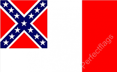 3rd Confederate Flag - Mississippi State Flag (500x500), Png Download