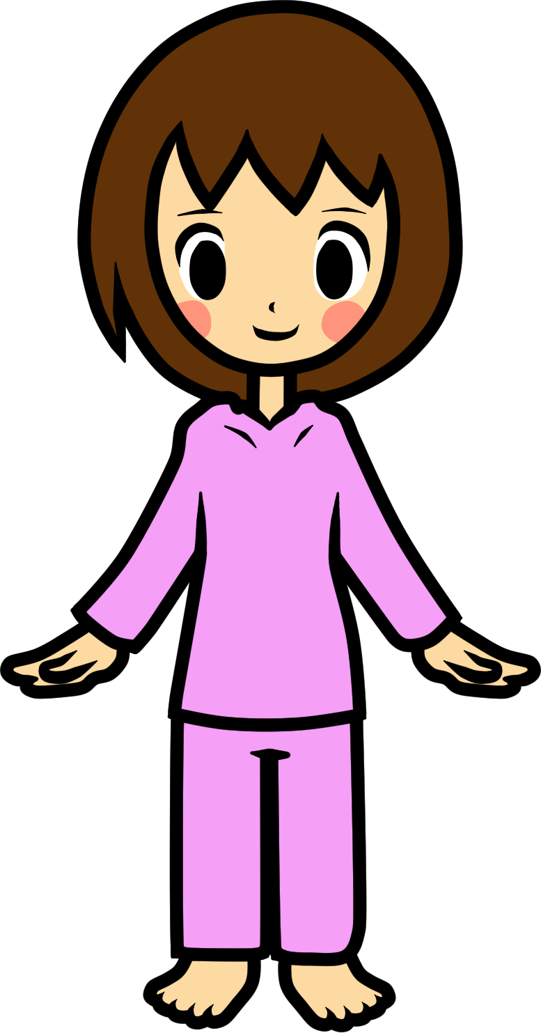 Graphic Freeuse Library Boy In Pajamas Clipart - Rhythm Heaven Pajama Girl (777x1483), Png Download