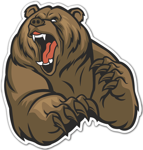 Car & Motorbike Stickers - Desenhos De Urso Pardo (478x500), Png Download