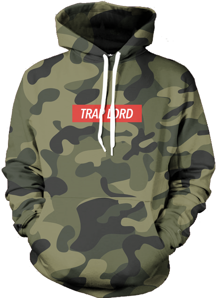 Picture Freeuse Stock Trap Lord All Over Print Apparel - Trap Lord Camo Hoodie (580x600), Png Download
