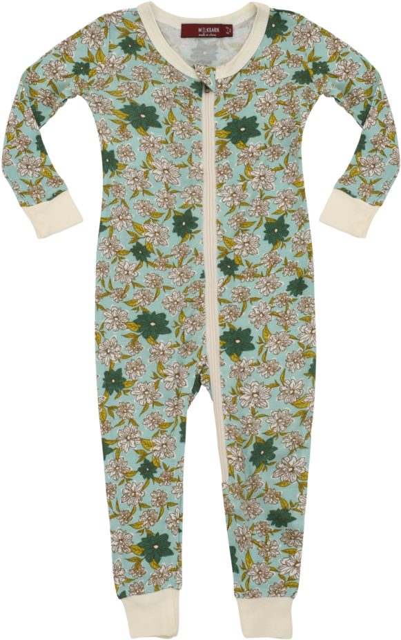 Milkbarn Baby Bamboo Zipper Pajama - Pajamas (1024x1024), Png Download