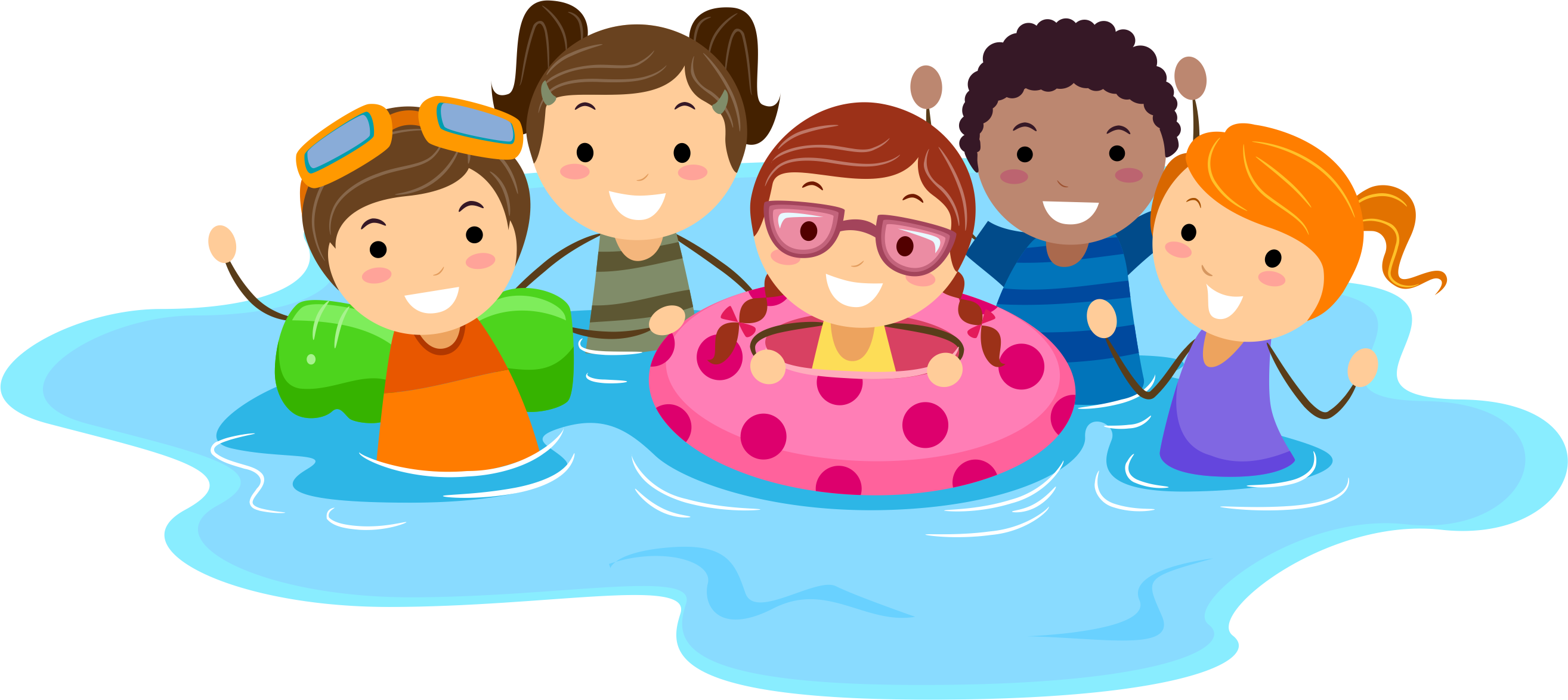 Download Natacion Niños Png Children Swimming Clipart PNG Image with