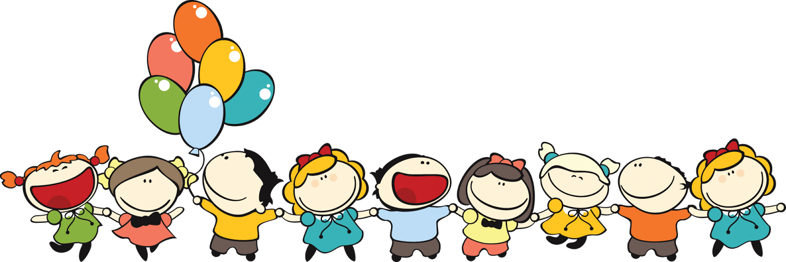 Niñas, Niños Y Adolescentes Tienen Derecho A Un Trato - 9 Kids Cartoon (1600x534), Png Download