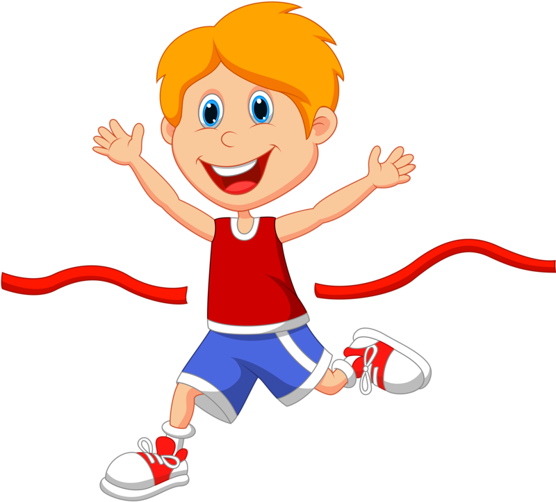 Walking Clipart Family Outing - Boy Ran (800x731), Png Download